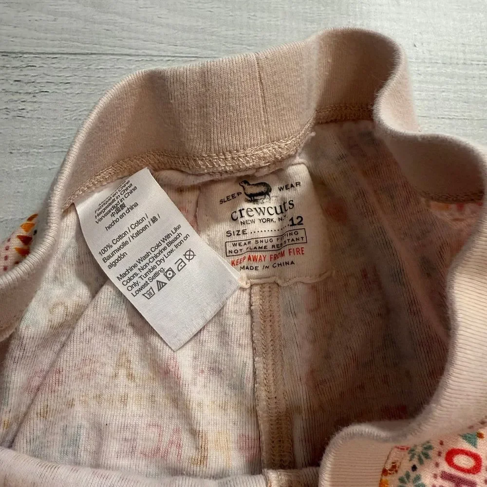 Crew‎ cuts girls falala holiday pajamas size 12